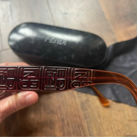 FENDI Eyeglasses with Matching Case & Monogrammed Microfiber Cleaning Cloth - Picture 12 of 13